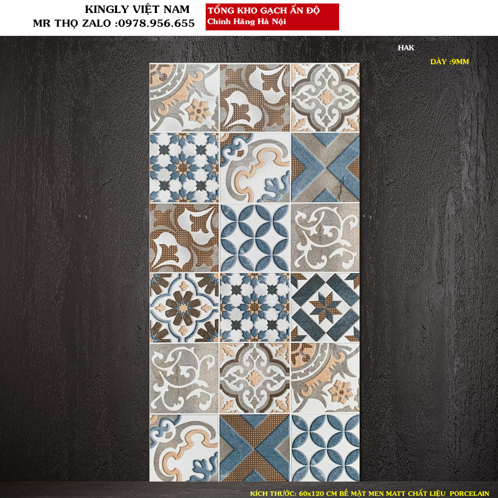 Gạch bông ấn độ 60x120 cm